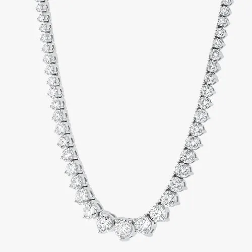 14K H-I/SI Graduated Diamond Tennis Necklace