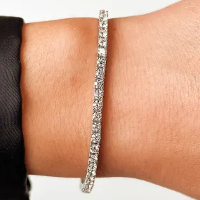 14K White Gold 5.0ct Lab Grown Diamond Tennis Bracelet