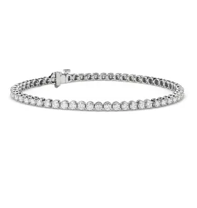 14k White Gold 6.44Ct Diamond Tennis Bracelet