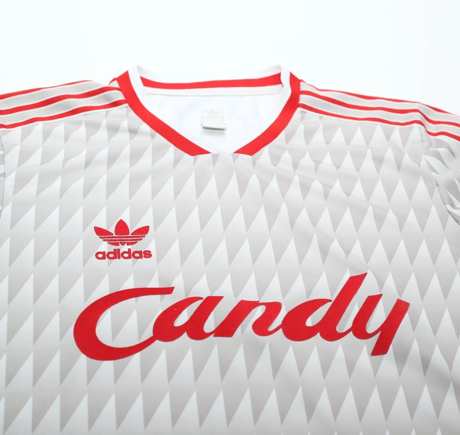 1989/91 LIVERPOOL Retro adidas Originals Candy Away Football Shirt (M)