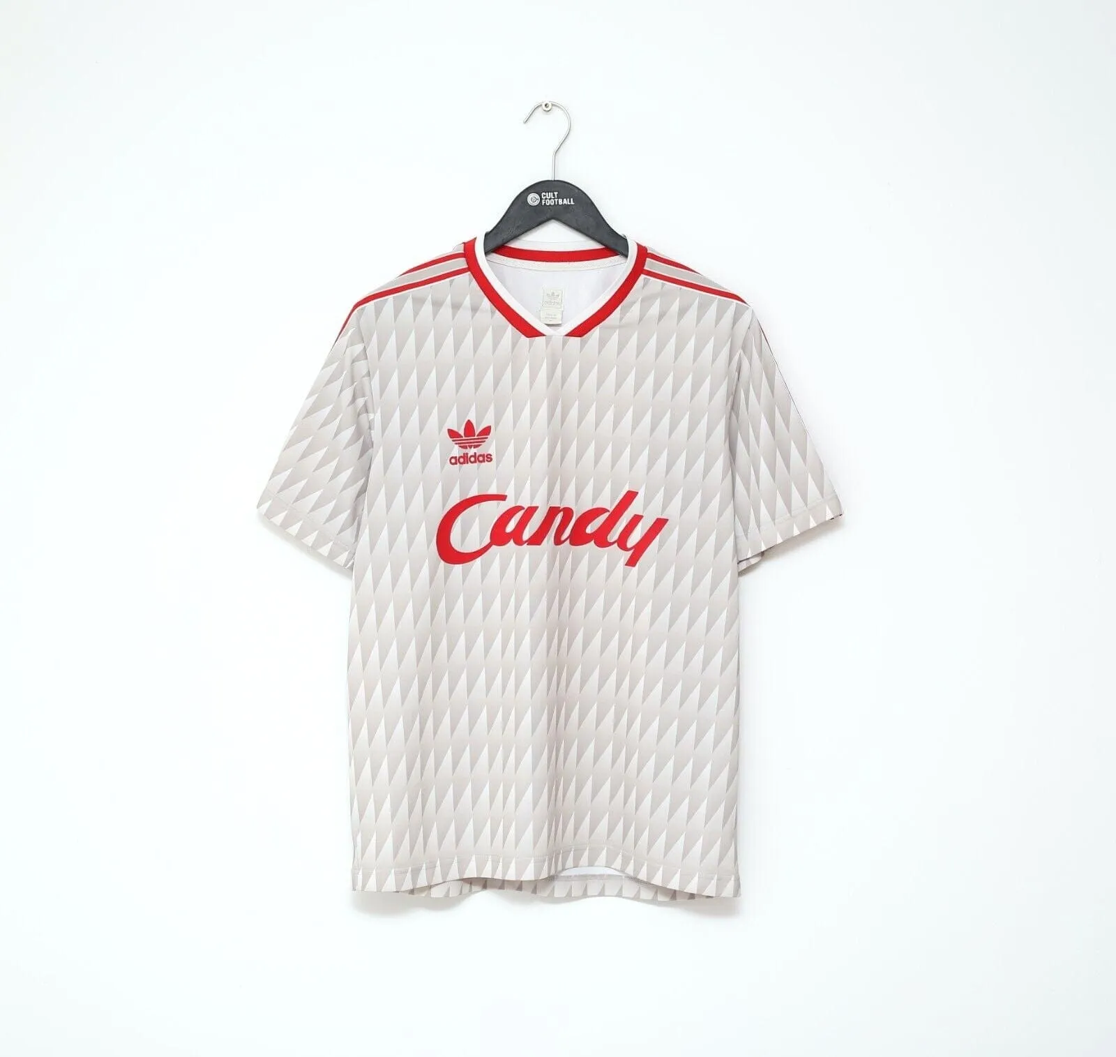 1989/91 LIVERPOOL Retro adidas Originals Candy Away Football Shirt (M)