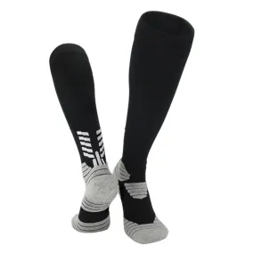 3 Pack Thick Cushioned Kids Football Socks Black