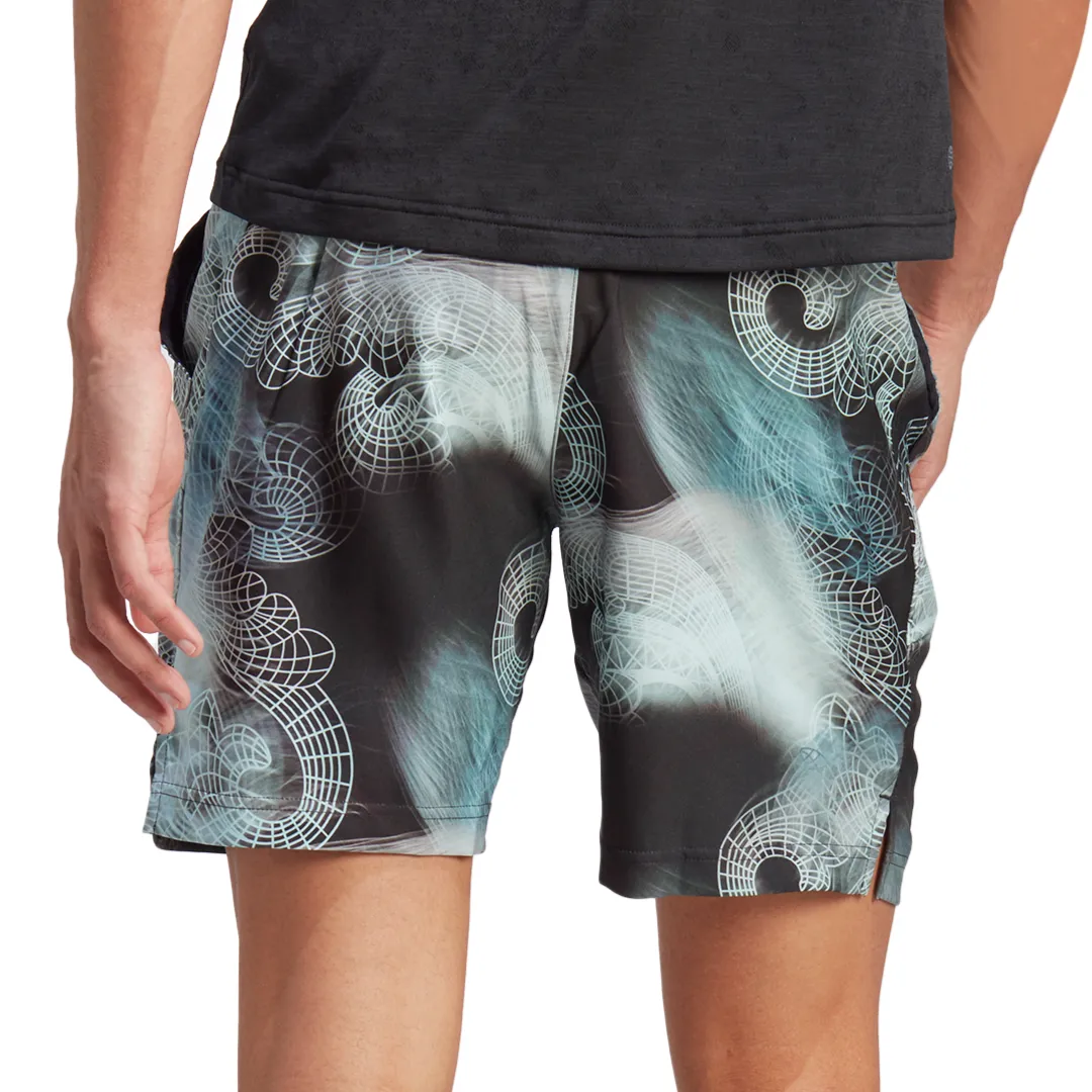 Adidas Tennis Printed AEROREADY Ergo Pro Men Shorts - Black