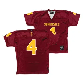 Arizona State Football Maroon Jersey - Cameron Skattebo