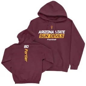 Arizona State Football Maroon Rush Hoodie - Jayden Fortier