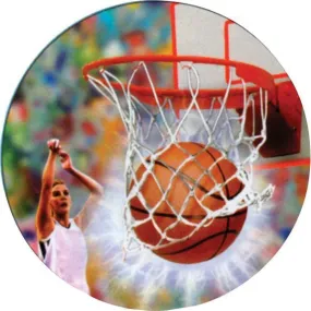 basketball, f mylar insert 2"