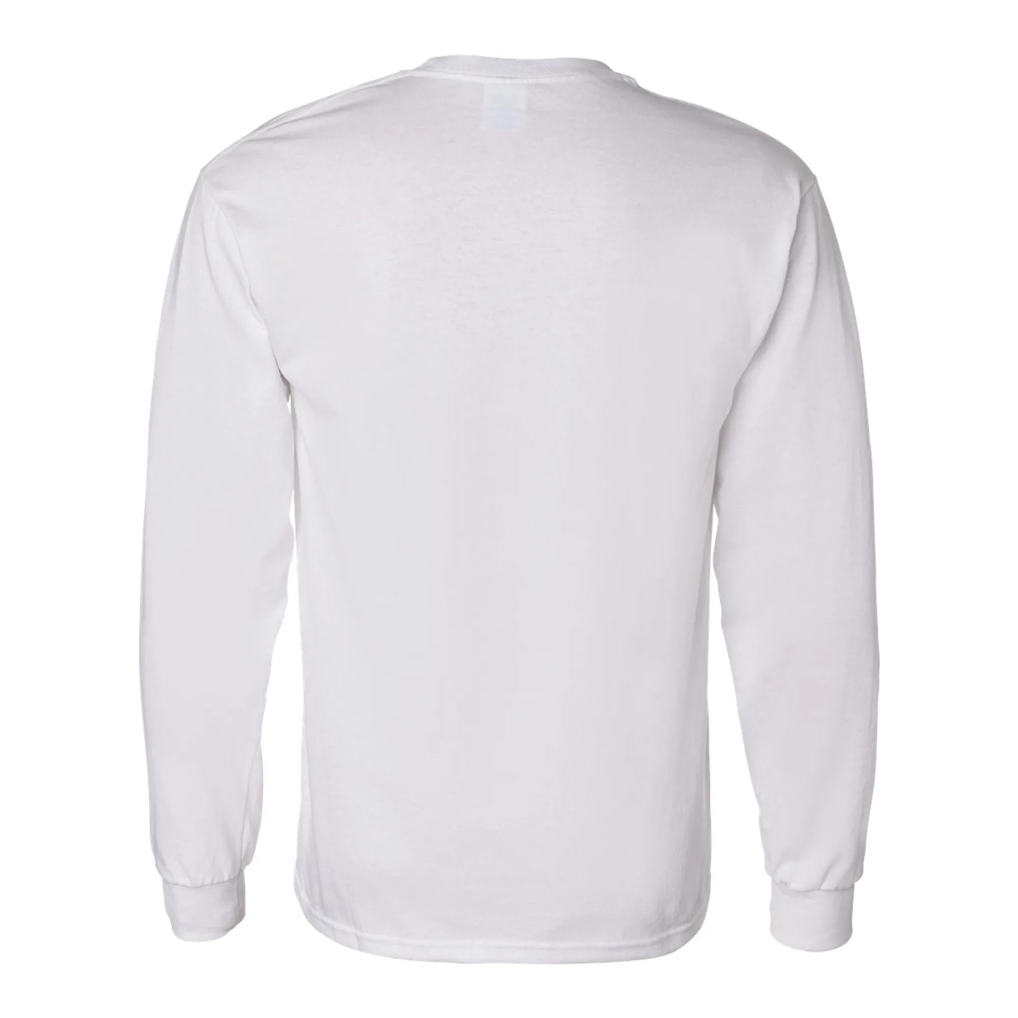 Bradley University Braves Primary Logo Basic Cotton Long Sleeve T Shirt - White