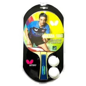 Butterfly Wakaba 1000 Table Tennis Racquet With 2 Balls