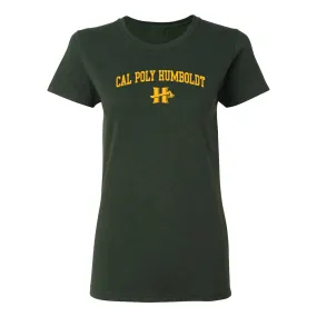 Cal Poly Humboldt Lumberjacks Arch Logo Women's T Shirt - Forest