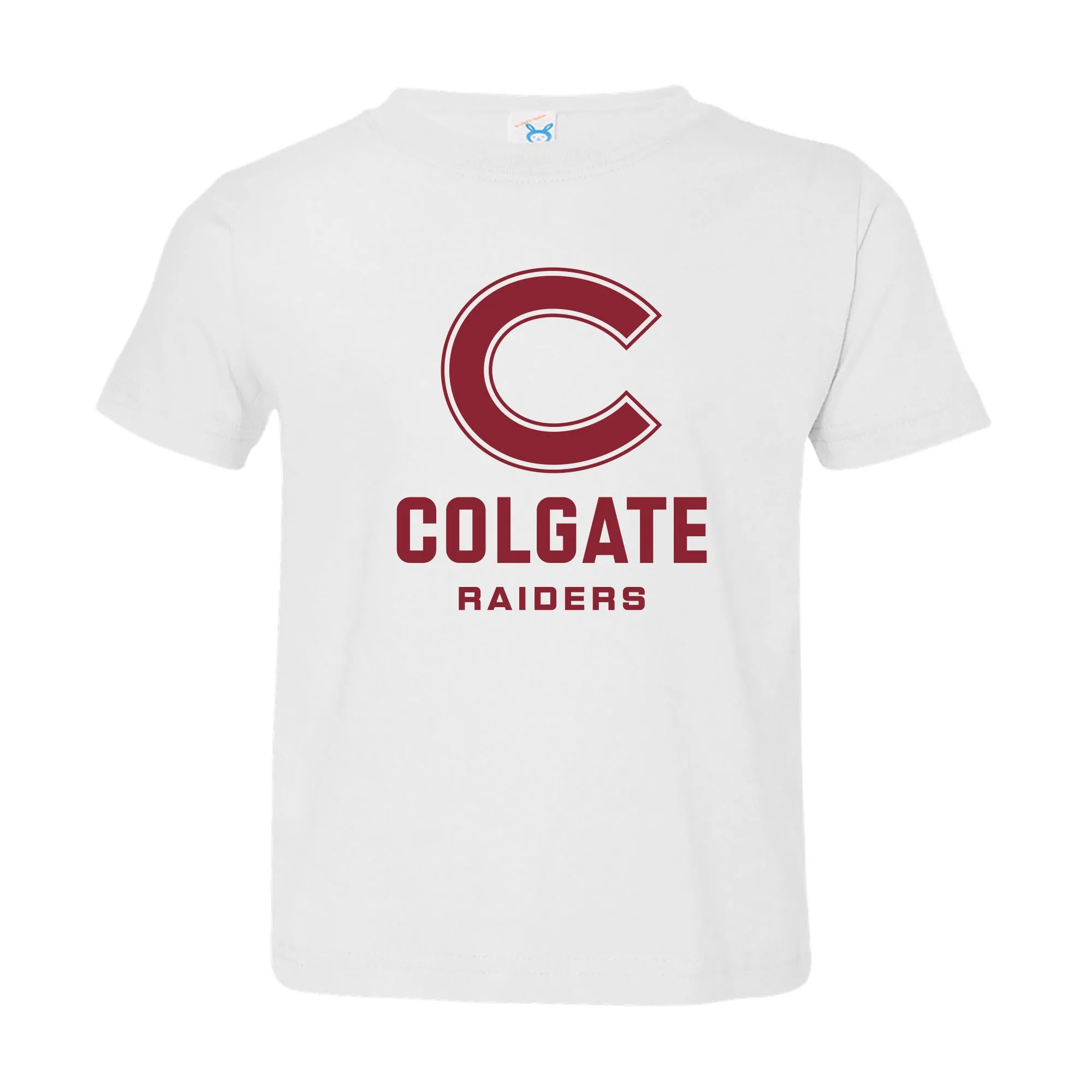 Colgate University Raiders Primary Logo Toddler Short Sleeve T Shirt - White