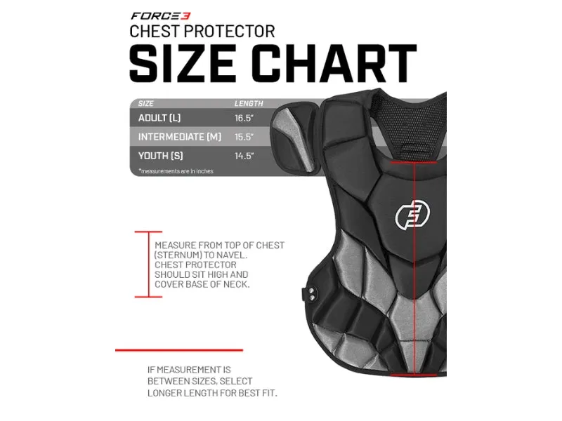 Force3 Intermediate Catcher's Chest Protector