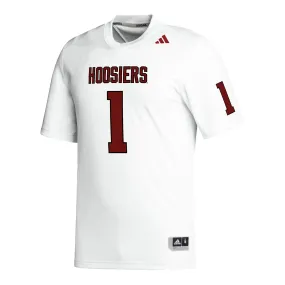 Indiana Hoosiers Adidas Football #1 Replica White Jersey