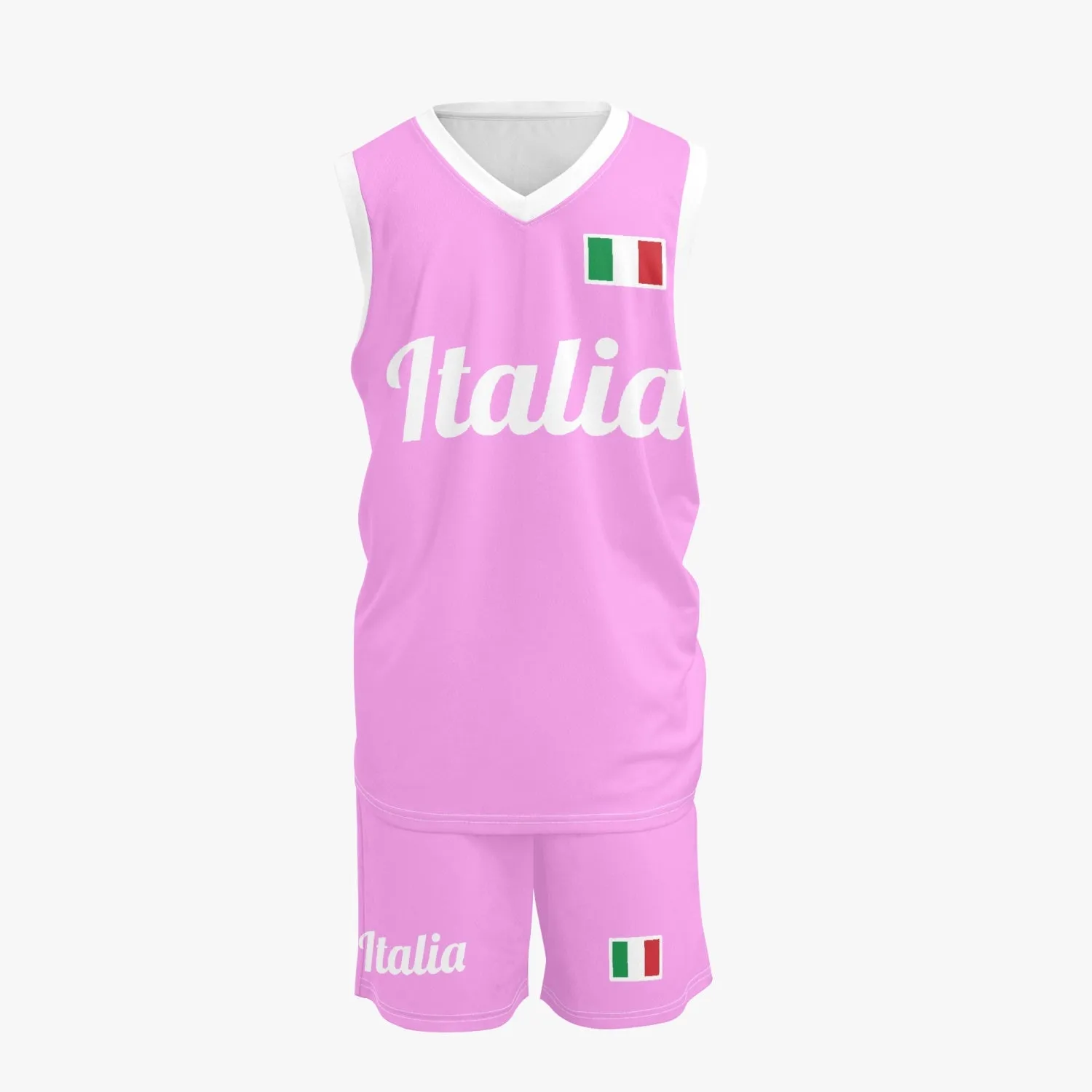 Italy Basketball Jersey Set - Pink