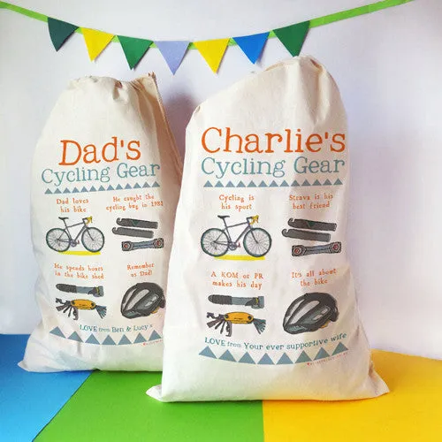 Personalised Cycling Story Sack