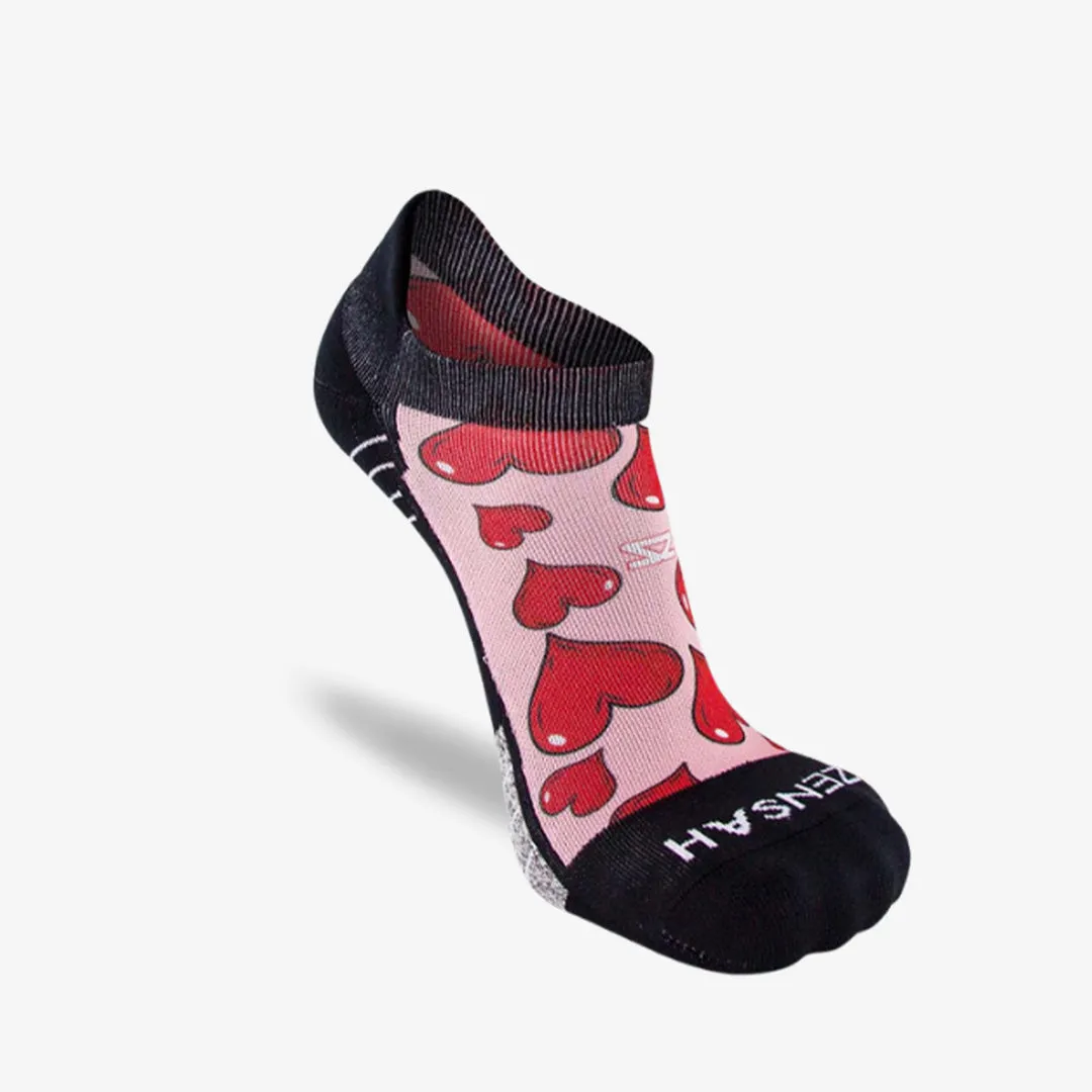 Pink Hearts Valentine's Socks (No Show)