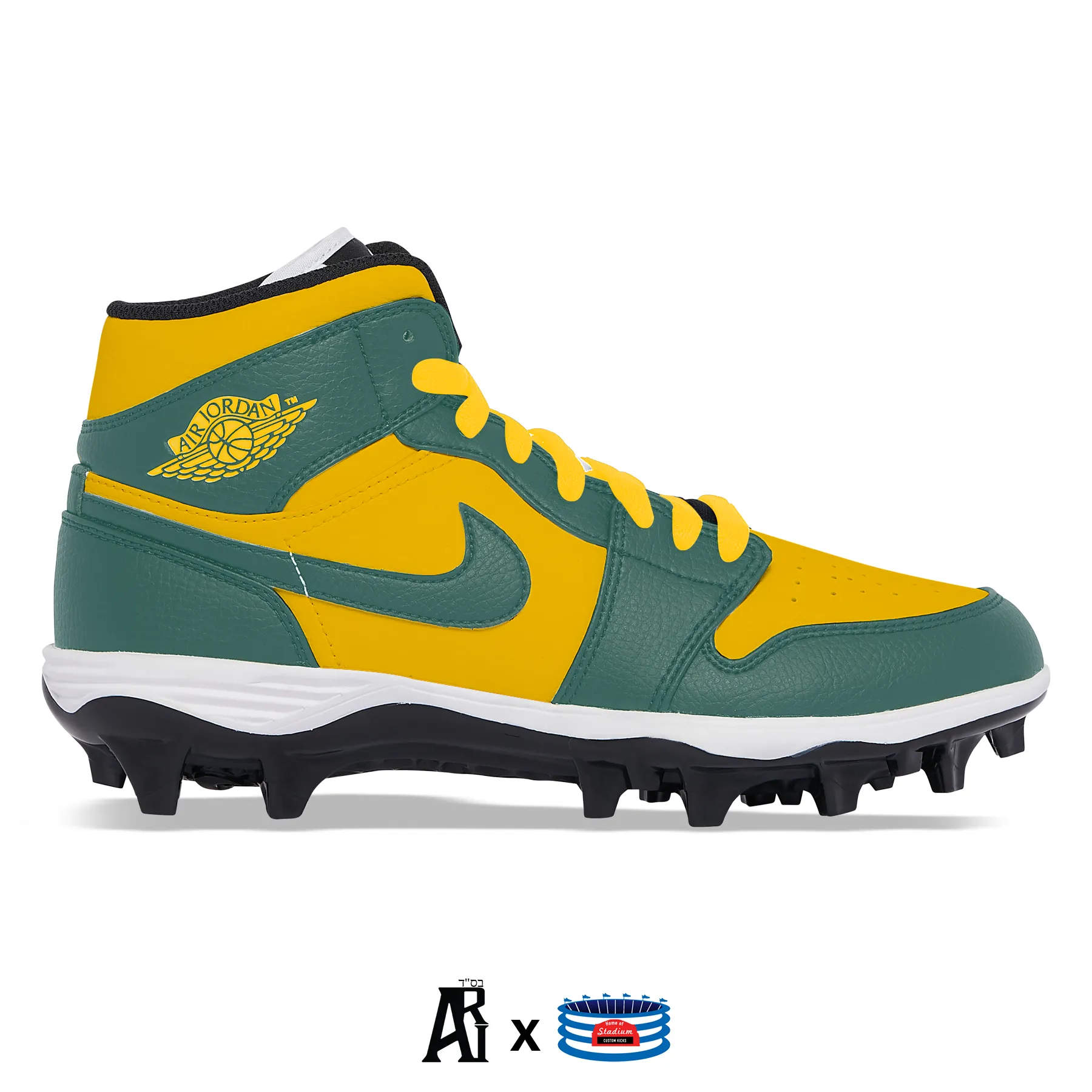 "Green Bay” Jordan 1 TD Cleats