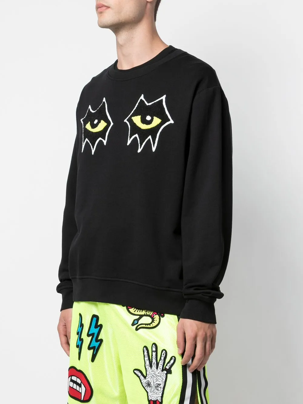 SIGNATURE EYES STANDARD SHOULDER CREWNECK BLACK