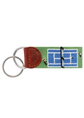 TENNIS OVERHEAD NEEDLEPOINT KEY FOB