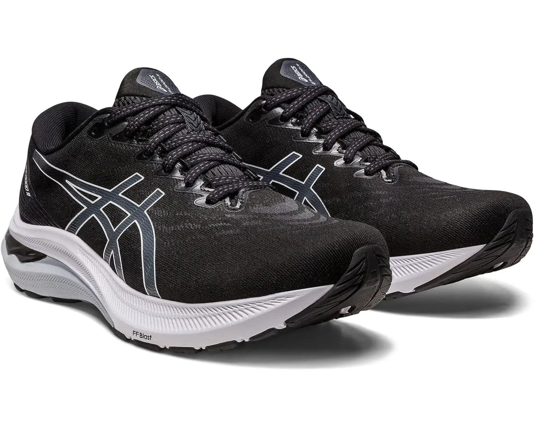 Womens ASICS GT-2000 11 Running Shoes - Sleek Black/White Design